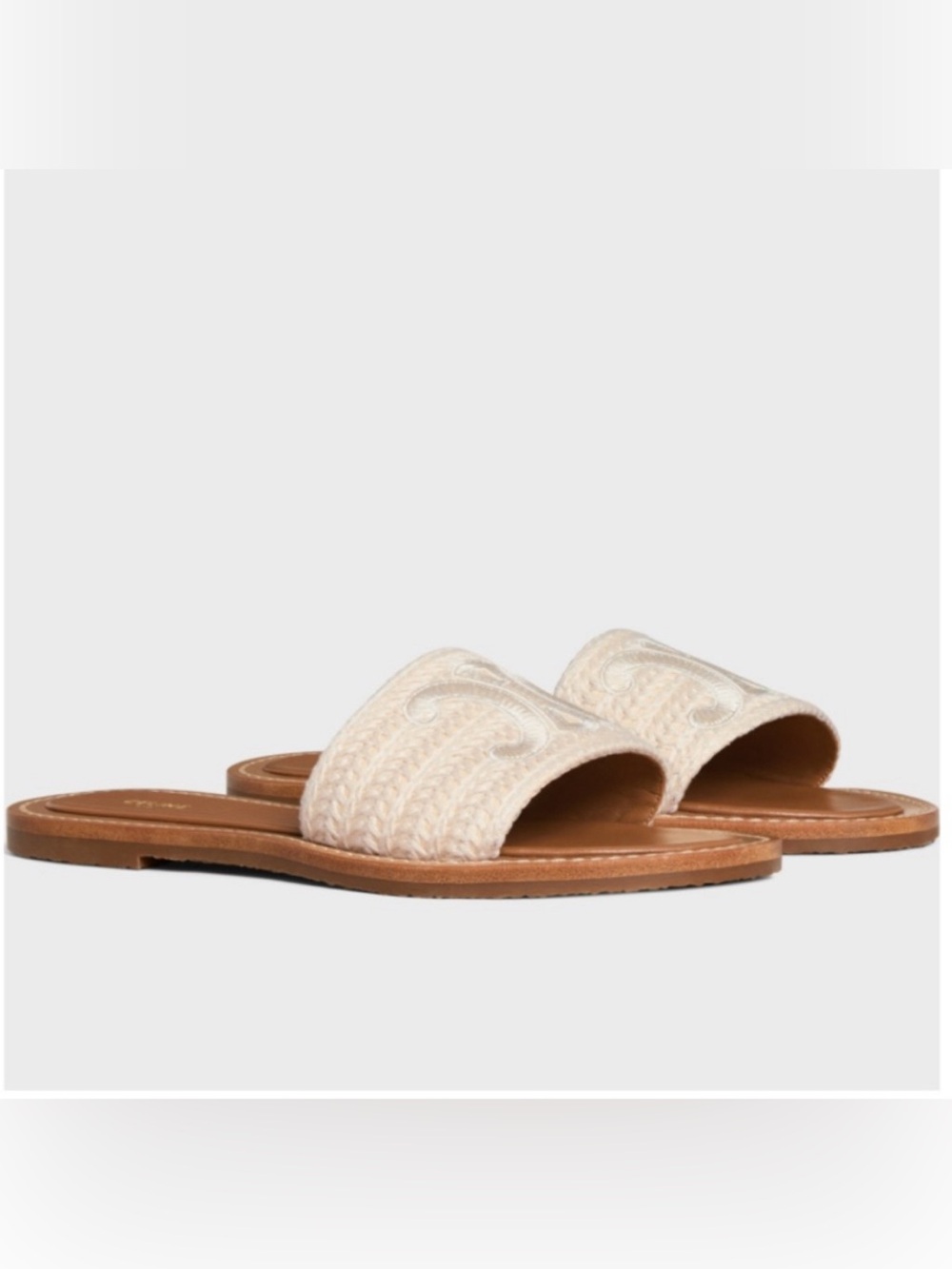 Celine Women’s Triomphe Lympia canvas Mules